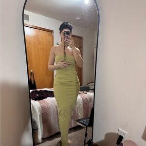 Tube Top Olive hourglass Dress